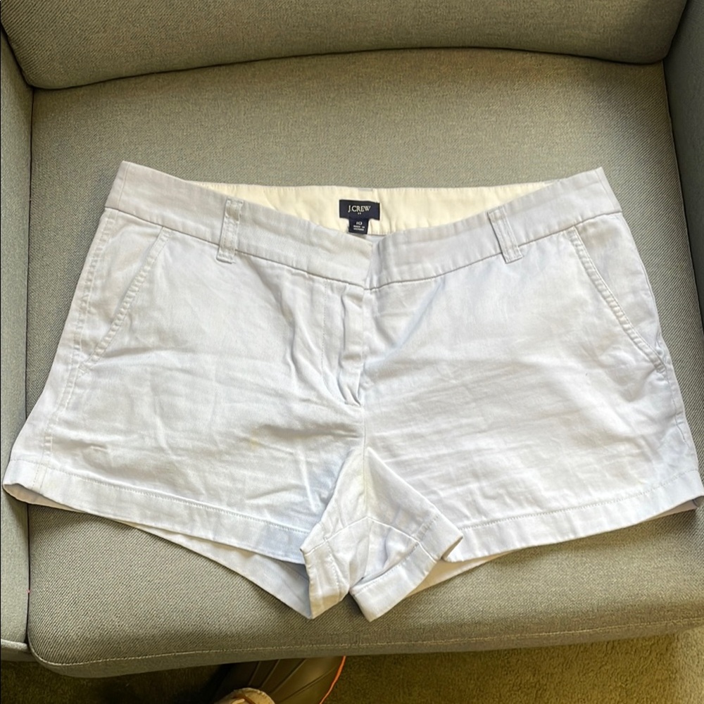 J. Crew White High Waist Shorts